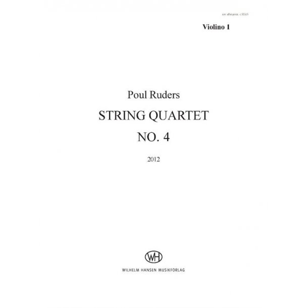 Ruders String Quartet No.4 Pts