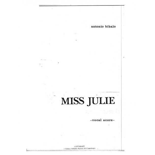 Bibalo Fr&atilde;ken Julie Pfred Orch Vers.