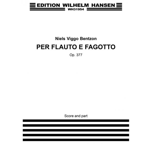 Bentzon Duetto Per F. Op.377 Flt/Bsn