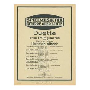 Acht Duette Fr 2 Primgitarren Nr. 6