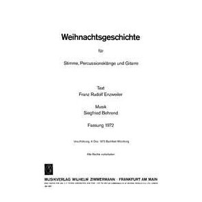 Weihnachtsgeschichte Fr Stimme, Perc