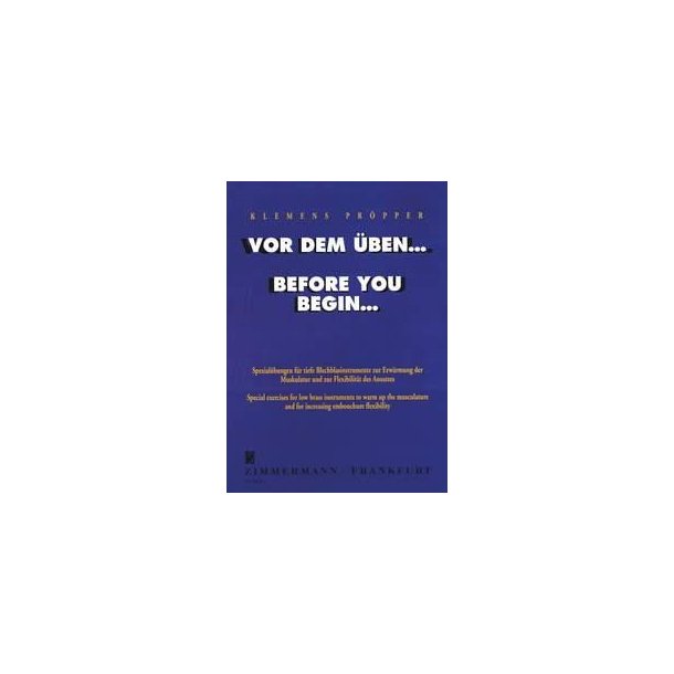Vor Dem Ben Fr Tiefe Blechblasinstru