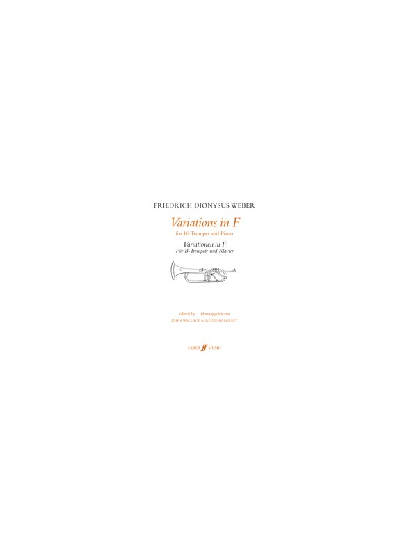 Friedrich Dionysus Weber: Variations In F (Trumpet And Piano)