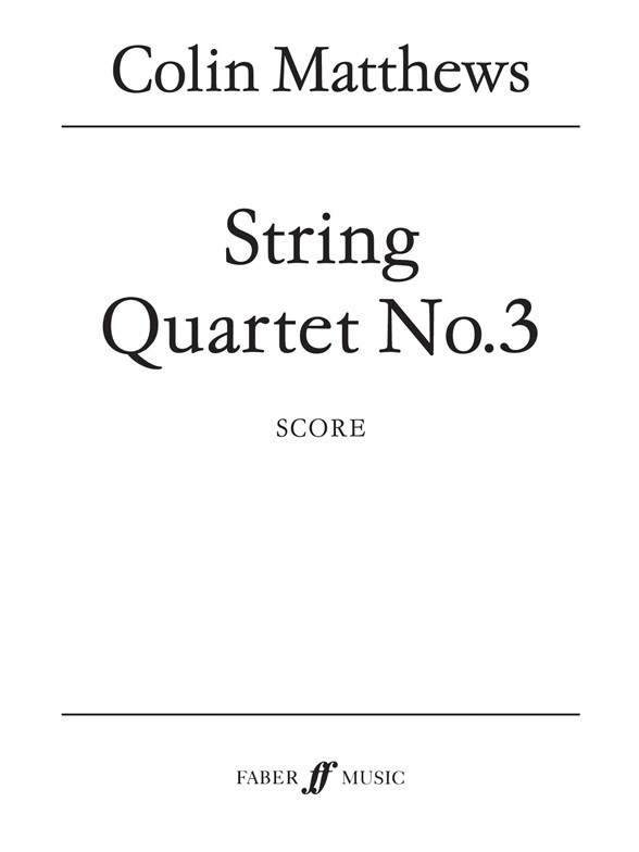 String Quartet No.3 (Score)