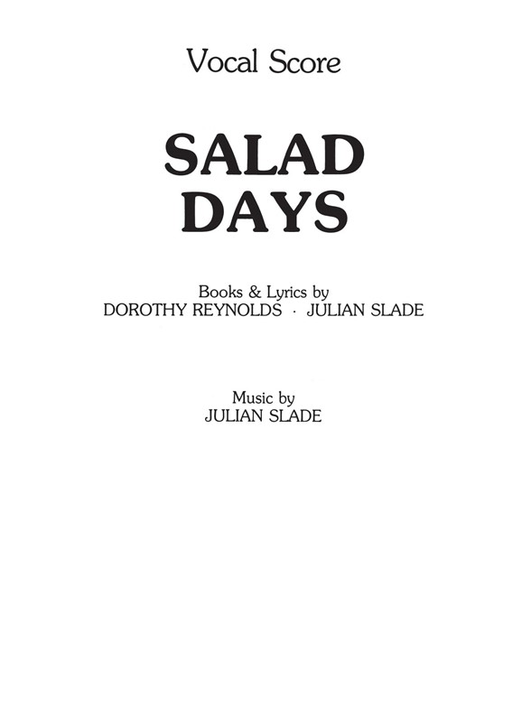 SLADE REYNOLDS SALAD DAYS VOC SC BK