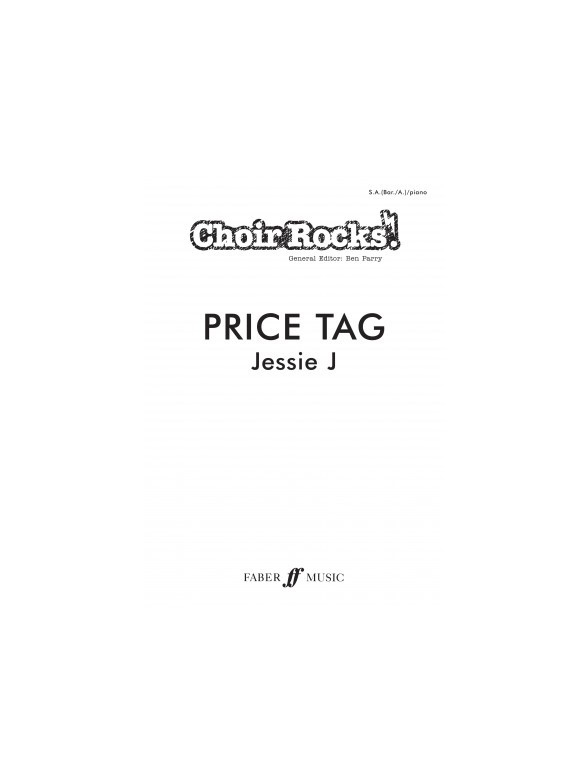 JESSIE J PRICE TAG CHOIR ROCKS! SA OR 2 PART CHOIR