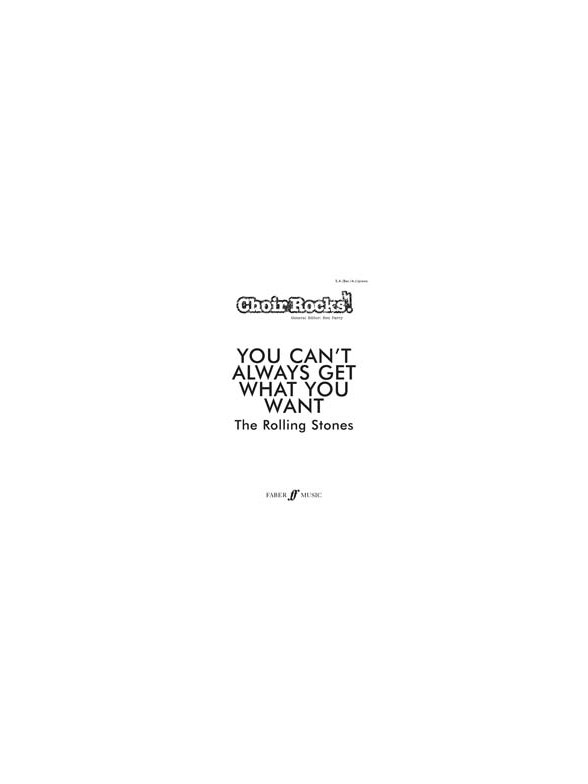 ROLLING STONES THE YOU CAN'T ALWAYS GET WHAT YOU WANT 2 PART CHOIR