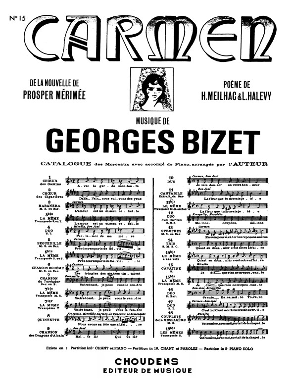 BIZET CARMEN N° 15 CAVATINE DES CONTREBANDIERS JE DIS QUE RIEN NE M'ÉP