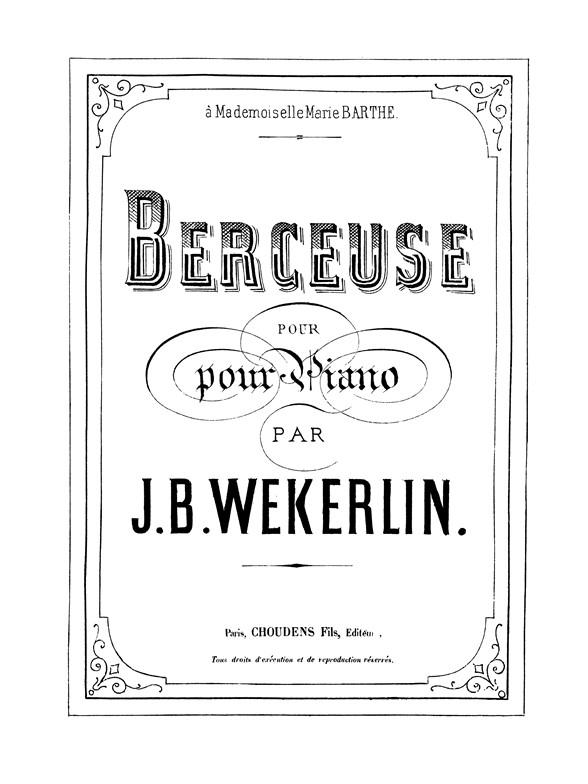 Wekerlin Berceuse Piano