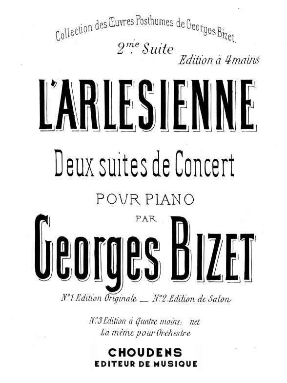 BIZET ARLÉSIENNE (L') N° 2 SUITE N° 2 PIANO À 4 MAINS