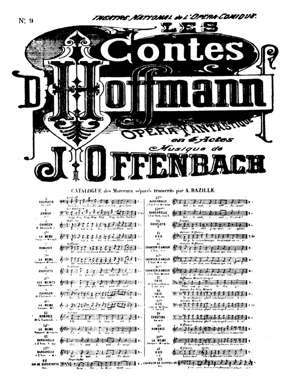 OFFENBACH CONTES D'HOFFMANN (LES) N° 9 CHANSON DE L'AUTOMATE LES OISEA