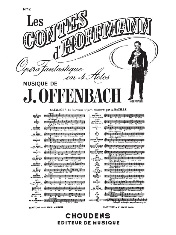 OFFENBACH CONTES D'HOFFMANN (LES) N° 12 ROMANCE DE LA TOURTERELLE ELLE