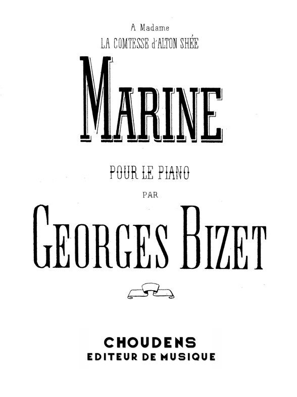 BIZET MARINE NOCTURNE PIANO