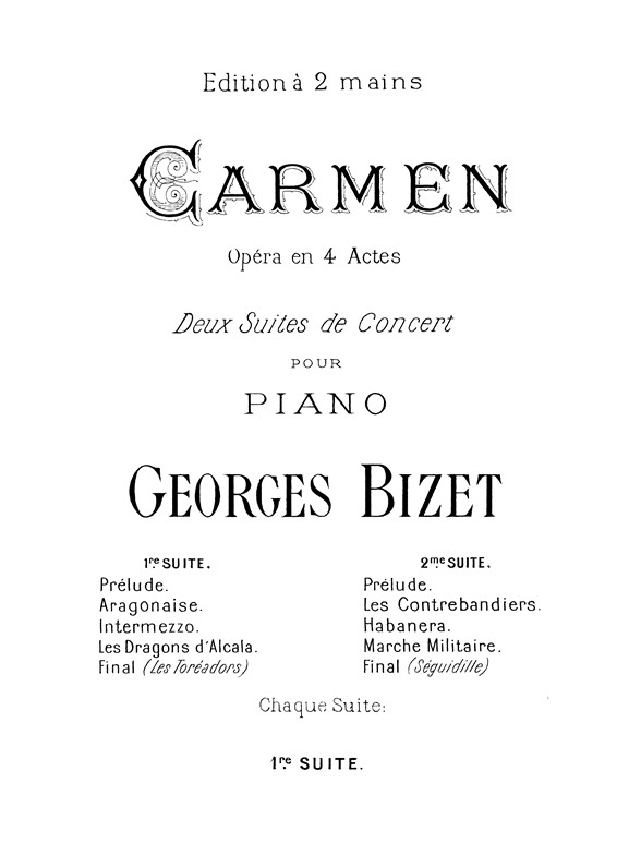 BIZET CARMEN N° 1 SUITE PIANO