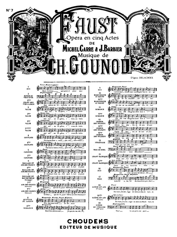 GOUNOD FAUST N° 7 BALLADE DU ROI DE THULÉ IL ÉTAIT UN ROI DE THULÉ SOP