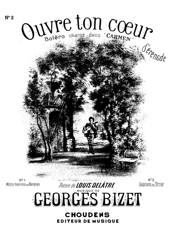 BIZET OUVRE TON COEUR N° 2 SÉRÉNADE SOPRANO OU TÉNOR CHANT ET PIANO