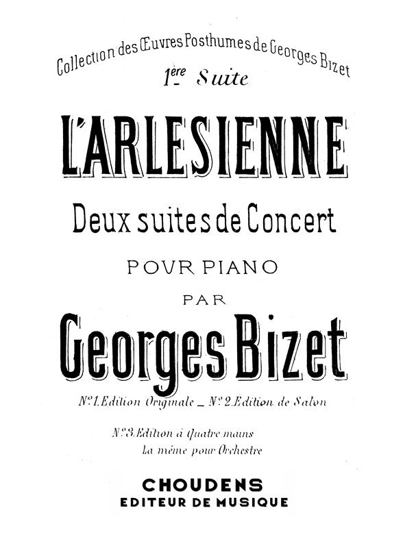 BIZET ARLÉSIENNE (L') N° 1 SUITE PIANO