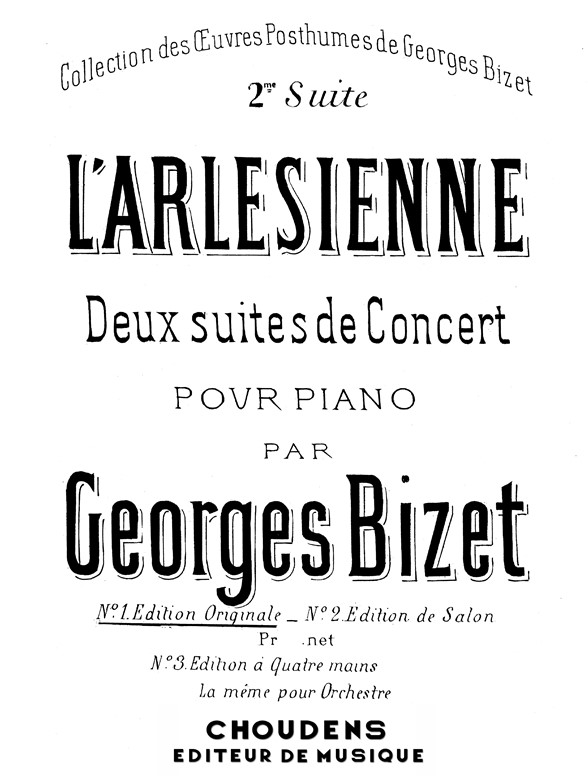 BIZET ARLÉSIENNE (L') N° 2 SUITE N° 2 PIANO