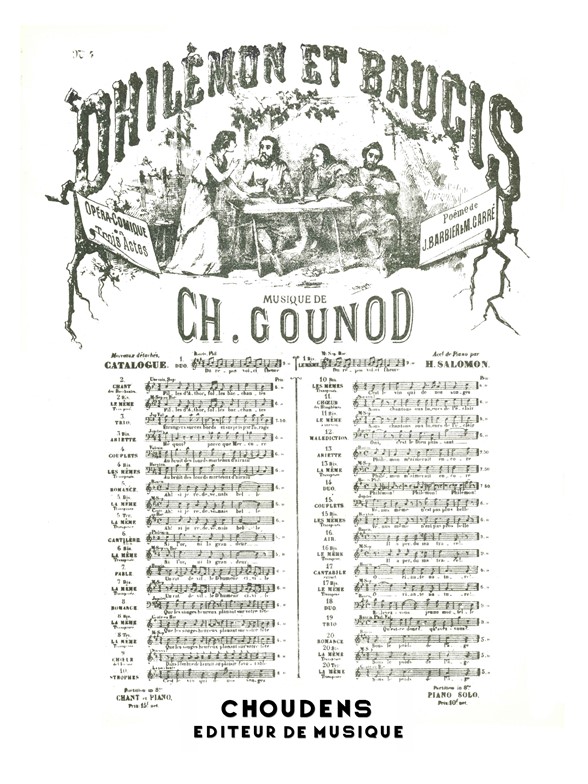 GOUNOD PHILÉMON ET BAUCIS N° 4 AU BRUIT DES LOURDS MARTEAUX BASSE CHAN