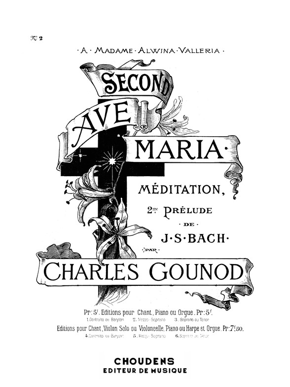 GOUNOD SECOND AVE MARIA N° 2 MÉDITATION SUR LE DEUXIÈME PRÉLUDE DE BAC