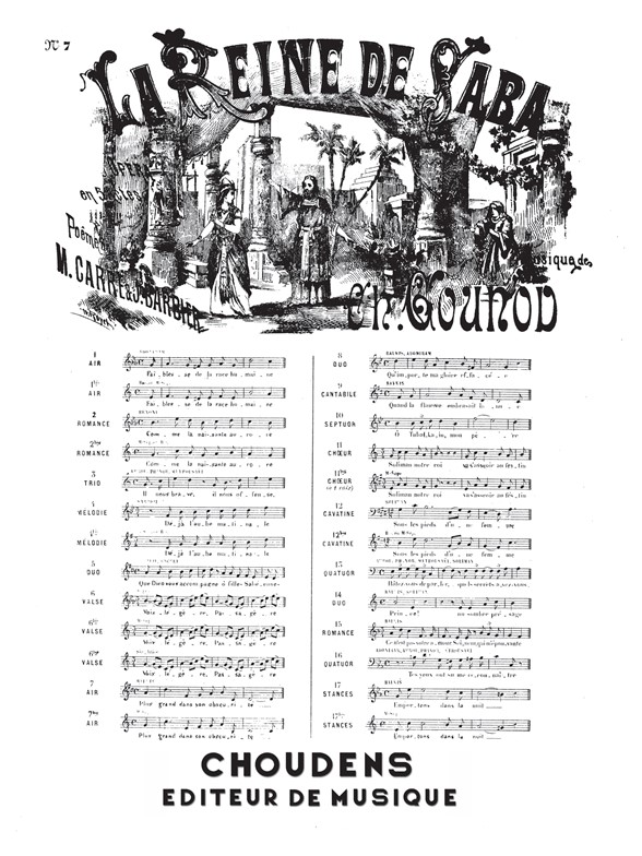 GOUNOD REINE DE SABA (LA) N° 7 PLUS GRAND DANS SON OBSCURITÉ SOPRANO O