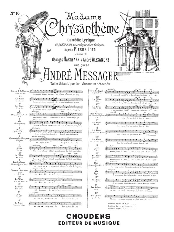 MESSAGER MADAME CHRYSANTHÈME N° 10 VALSE DES CIGALES LE JOUR SOUS LE S