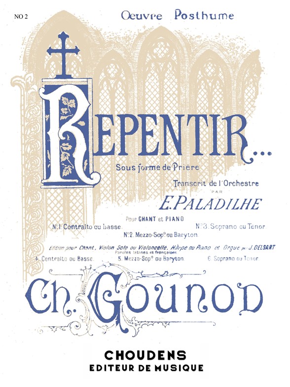 GOUNOD REPENTIR N° 2 MEZZO OU BARYTON CHANT ET PIANO