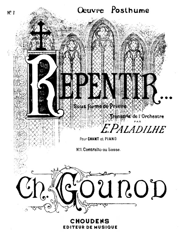 GOUNOD REPENTIR N° 1 CONTRALTO OU BASSE CHANT ET PIANO