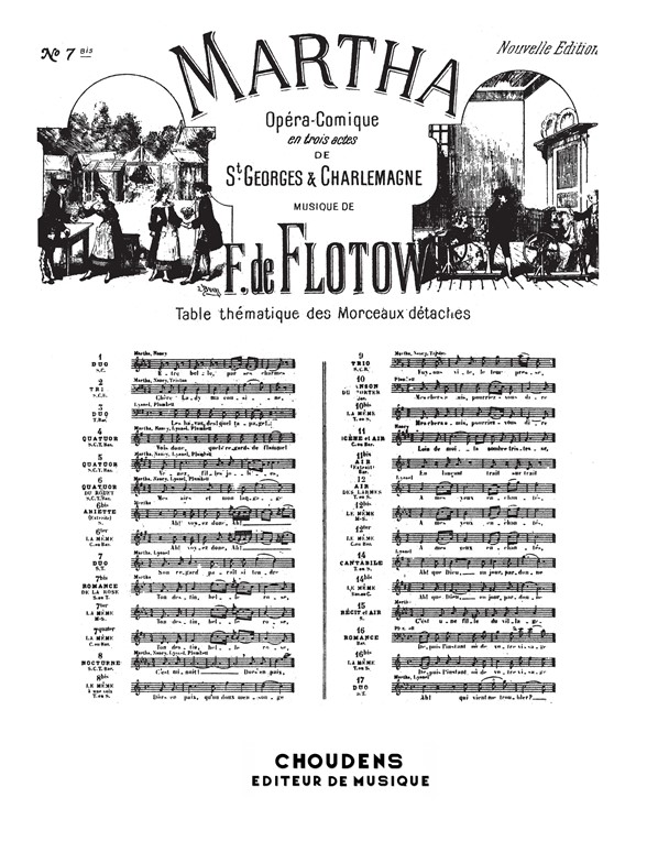 FLOTOW MARTHA N° 7BIS ROMANCE DE LA ROSE TON DESTIN BELLE ROSE SOPRANO