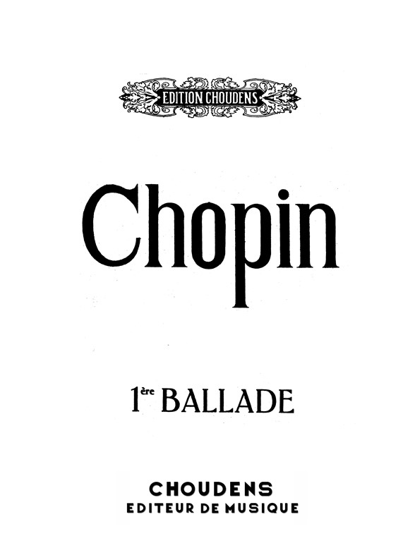 CHOPIN BALLADE N01 OP23 SOL MIN PF