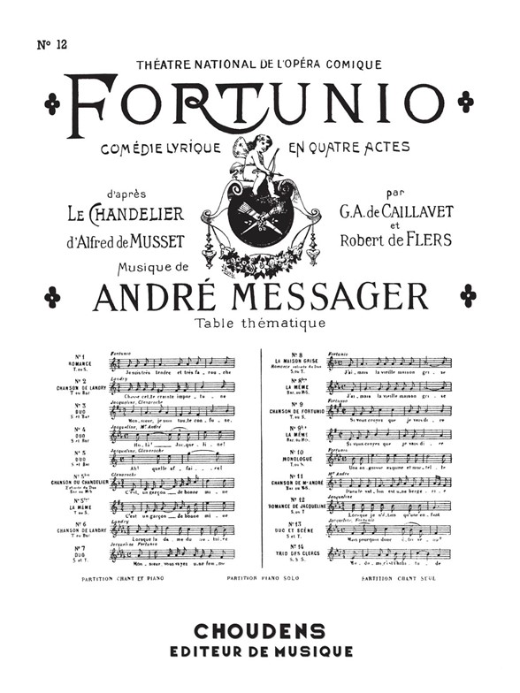 MESSAGER FORTUNIO N° 12 ROMANCE DE JACQUELINE LORSQUE JE N'ÉTAIS QU'UN