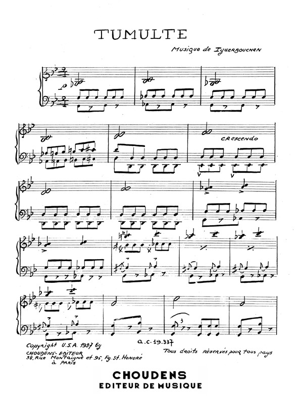 IGUERBOUCHEN PÉPÉ LE MOKO TUMULTE PIANO