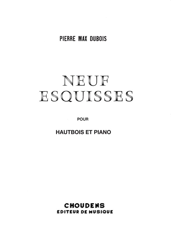 DUBOIS 9 ESQUISSES HAUTBOIS ET PIANO
