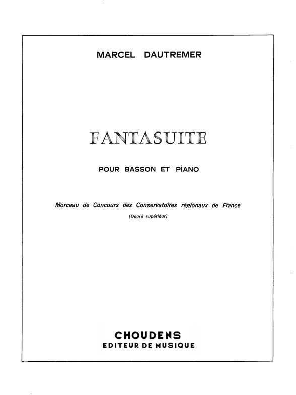 DAUTREMER FANTASUITE BASSON ET PIANO