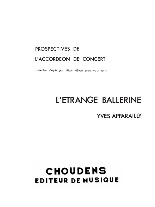 APPARAILLY ÉTRANGE BALLERINE ACCORDÉON DE CONCERT