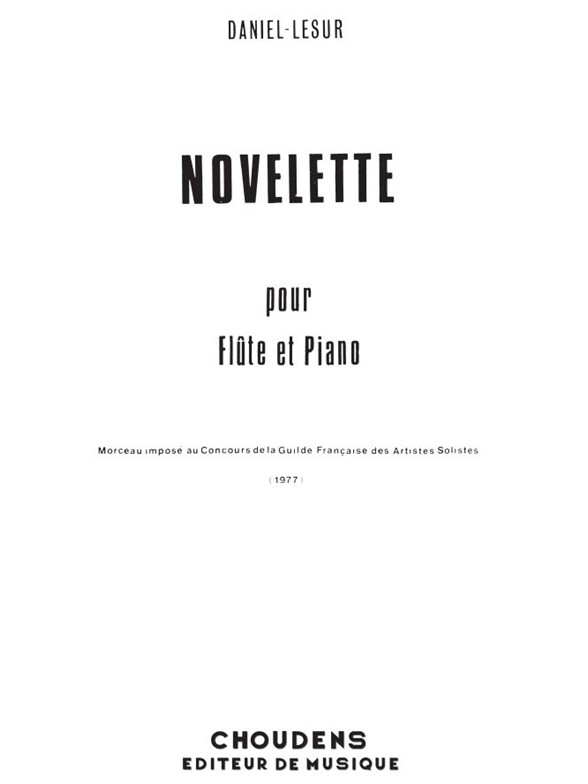 DANIEL-LESUR NOVELETTE FLÛTE ET PIANO