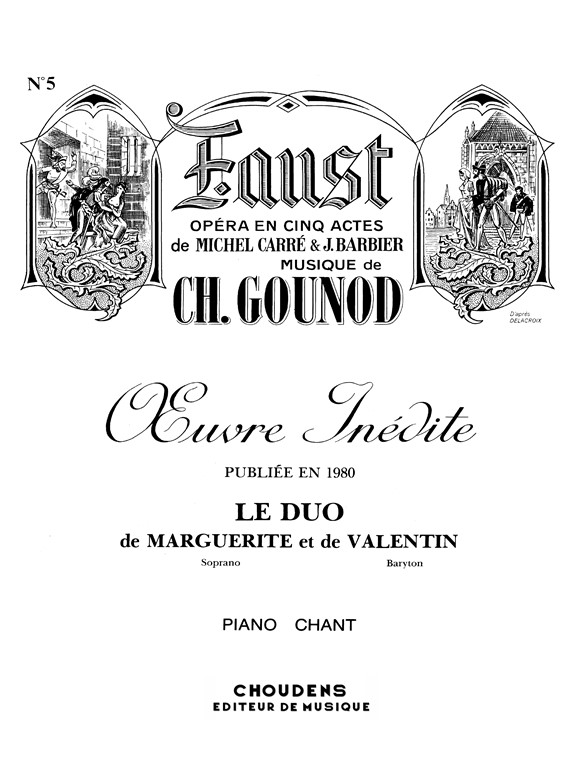 GOUNOD FAUST N° 5 DUO DE MARGUERITE ET VALENTIN ADIEU MON BON FRÈRE SO