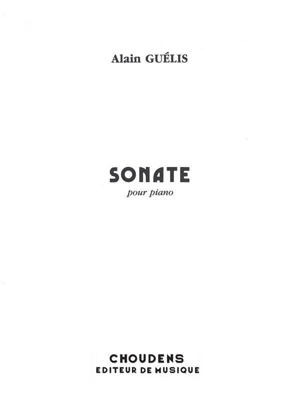 GUÉLIS SONATE PIANO