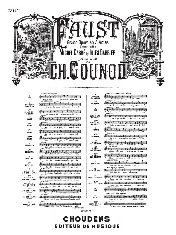 GOUNOD FAUST N° 11 ROMANCE DE SIÉBEL VERSEZ VOS CHAGRINS SOPRANO CHANT