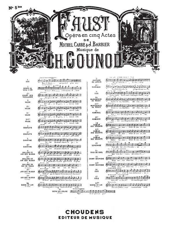 GOUNOD FAUST N° 5BIS CAVATINE SALUT DEMEURE CHASTE ET PURE MEZZO OU BA
