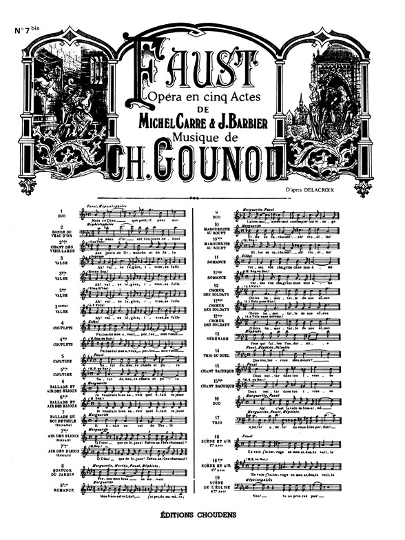 GOUNOD FAUST N° 7BIS AIR DES BIJOUX Ô DIEU QUE DE BIJOUX SOPRANO CHANT