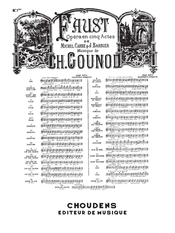 GOUNOD FAUST N° 7TER AIR DES BIJOUX Ô DIEU QUE DE BIJOUX MEZZO CHANT E