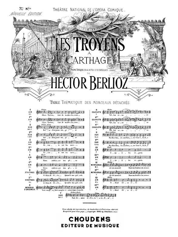 BERLIOZ TROYENS À CARTHAGE (LES) N° 8BIS COUPLETS VALLON SONORE BARYTO