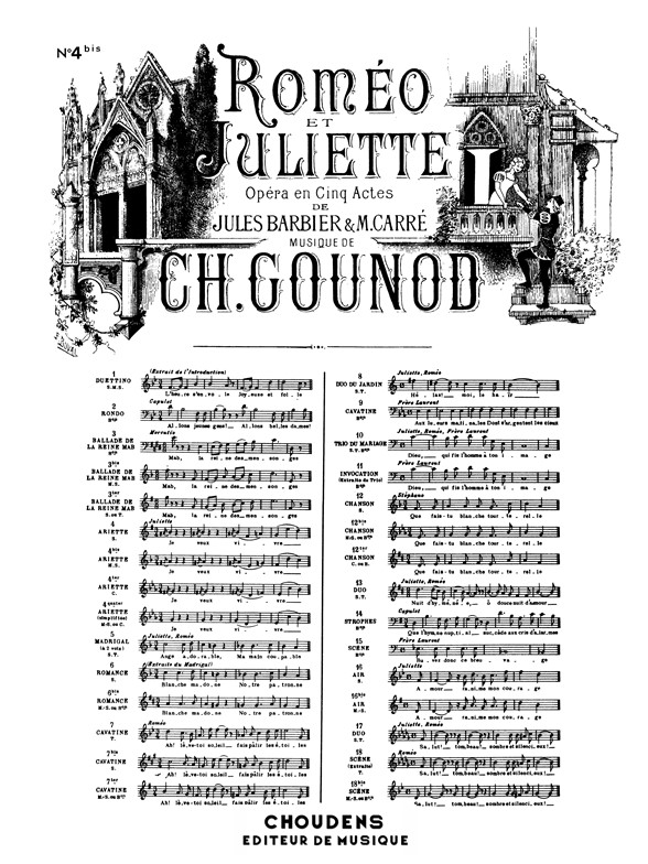 GOUNOD ROMÉO ET JULIETTE N° 4BIS ARIETTE JE VEUX VIVRE DANS LE RÊVE ME