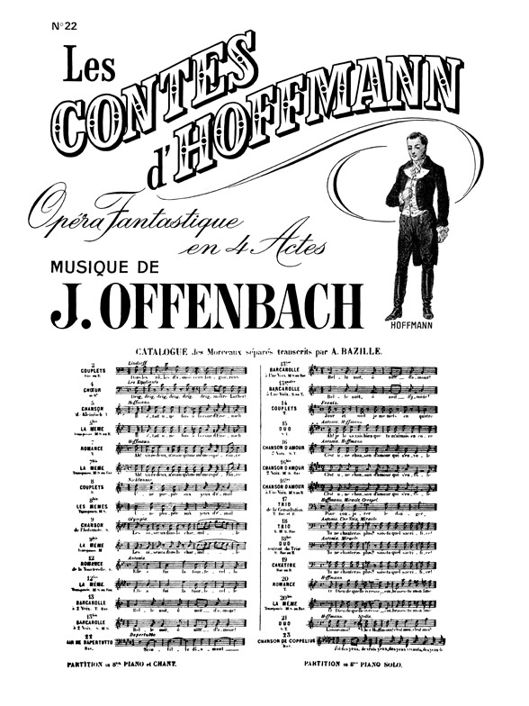 OFFENBACH CONTES D'HOFFMANN (LES) N° 22 AIR DE DAPERTUTTO SCINTILLE DI