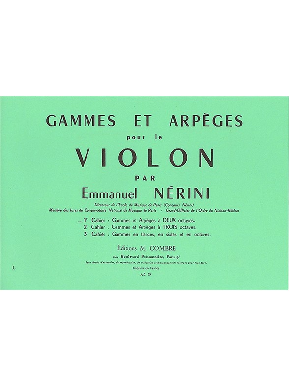 Emile Nerini: Gammes & Arpeges - Volume 1