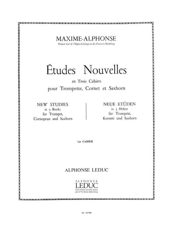 Maxime-Alphonse: Etudes nouvelles Vol.1 (Trumpet solo)
