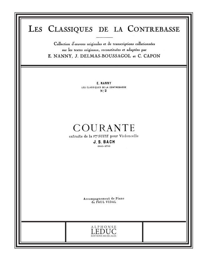 Bach Js Classique Contrebasse No 2 Suite No 1 (Nanny) Double Bass Book