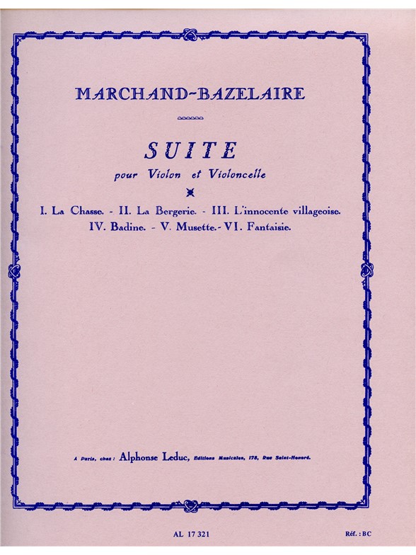 Louis Marchand: Suite (Violin & Cello)