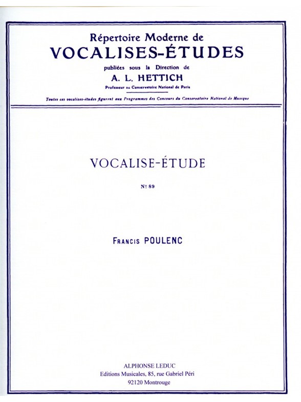 Vocalise Etude No 89 High Voc/Pno